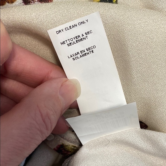 Karen Kane Floral Cream Women's Top Ruffled Elbow Sleeve S - Picture 12 of 15